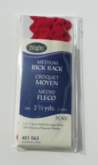 Rick Rac Med Red .5